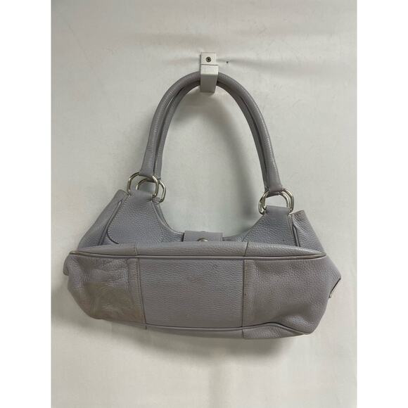 PRADA Vitello Daino Moon Shoulder Bag Purse Buckle Small Leather Purple Blue - Picture 3 of 14